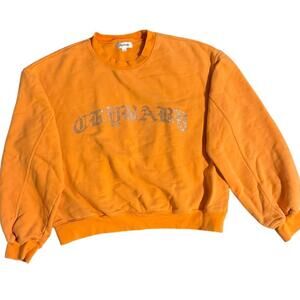 CryBaby Orange Rhinestone Graphic Sweatshirt – Size Small